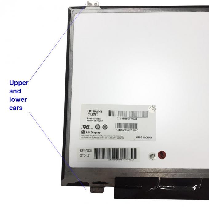 Schermo LCD del computer portatile di LP140WH2 TLN1/PIN LCD 1366x768 della sostituzione LVDS 40 del pannello