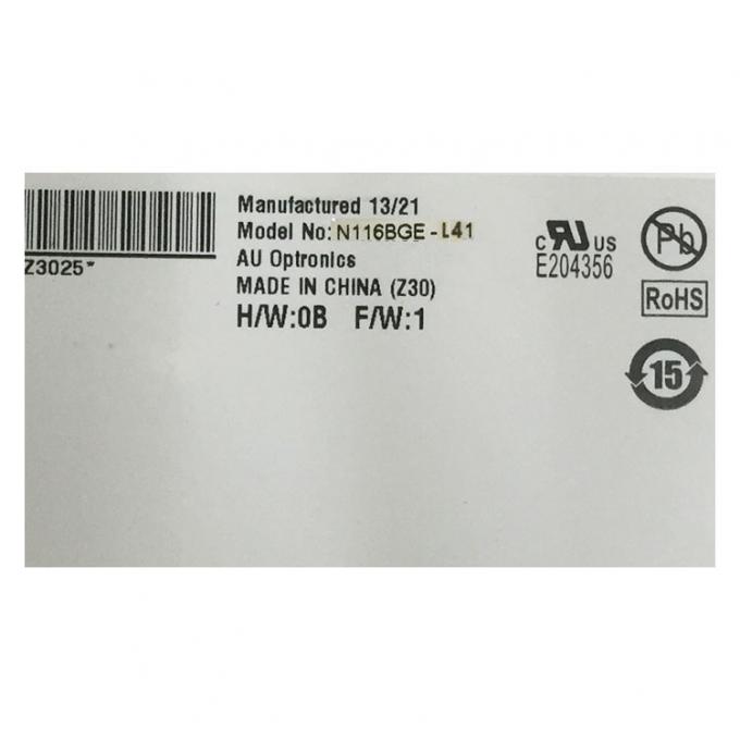 1366x768 ha usato il pannello LCD/Pin a 11,6 pollici dello schermo N116BGE L41 LVDS 40